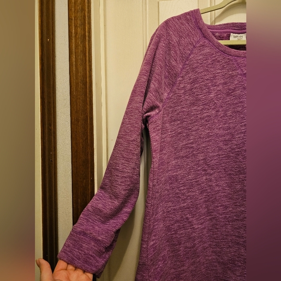 Gently Used Danskin Heather Purple Fleece Top - 1X - Picture 3 of 5